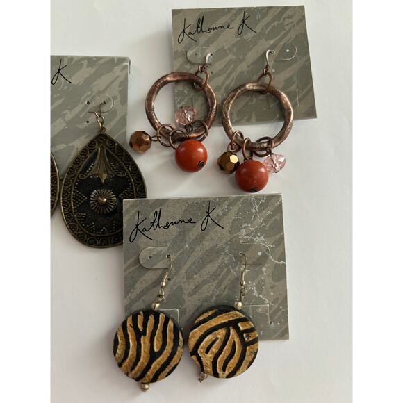 Katherine K. Dangle Earrings Lot of 3 Boho Style New - Picture 3 of 3